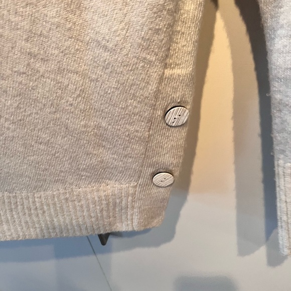 Beige XL cowl neck sweater with button detail - Picture 3 of 7